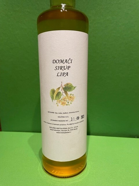 Domači sirup lipa 0,5 l - 1 kos